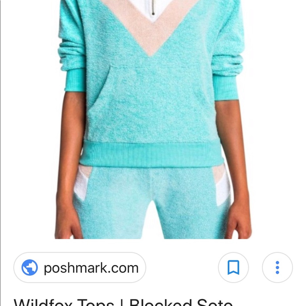 Wildfox blocked warmup top